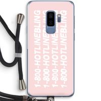 Hotline bling pink: Samsung Galaxy S9 Plus Transparant Hoesje met koord