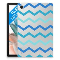 Samsung Galaxy Tab A8 2021/2022 Hippe Hoes Zigzag Blauw