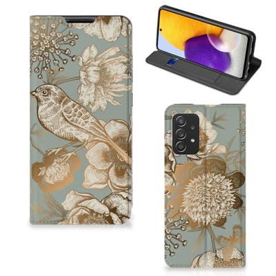 Smart Cover voor Samsung Galaxy A72 (5G/4G) Vintage Bird Flowers