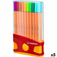 Set Viltstiften Stabilo POINT 88 Multicolour 20 Onderdelen (5 Stuks)
