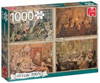 Jumbo puzzel 1000 stukjes Anton Pieck Entertainment in the livingroom - thumbnail