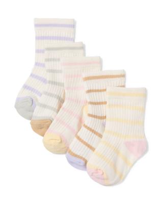 HEMA Babysokken strepen - 5 paar multicolor (multicolor)