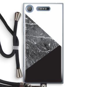 Combinatie marmer: Sony Xperia XZ1 Transparant Hoesje met koord