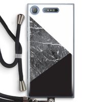 Combinatie marmer: Sony Xperia XZ1 Transparant Hoesje met koord Combinatie marmer: Sony Xperia XZ1 Transparant Hoesje met koord