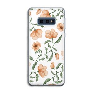 Peachy flowers: Samsung Galaxy S10e Transparant Hoesje