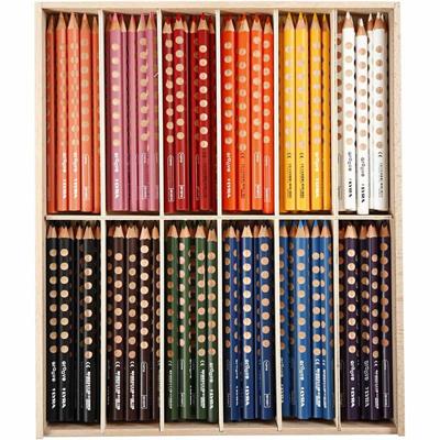 Lyra Groove kleurpotloden, l: 18 cm, vulling 4.25 mm, diverse kleuren, 12x12 stuk/ 1 doos