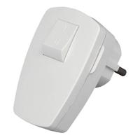 Kopp stekker geaard 220V haaks met schakelaar (NML)