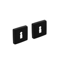 Intersteel Rozetten vierkant met sleutelgat 50x50x10mm - aluminium/mat zwart