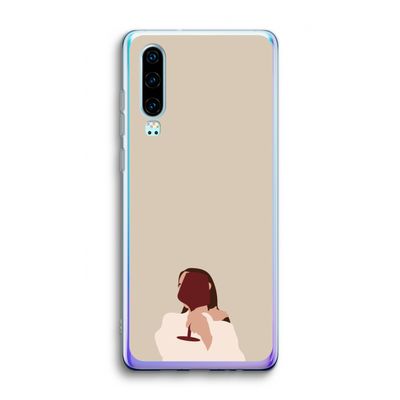 I drink wine: Huawei P30 Transparant Hoesje