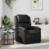 Fauteuil verstelbaar kunstleer zwart
