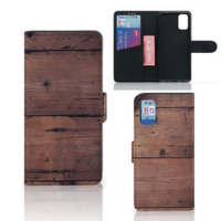 Samsung Galaxy A41 Book Style Case Old Wood