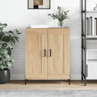 Dressoir 69,5x34x90 cm bewerkt hout sonoma eikenkleurig