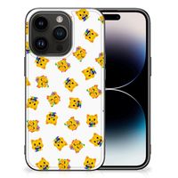 Back Case voor iPhone 15 Pro Katten Emojis - thumbnail