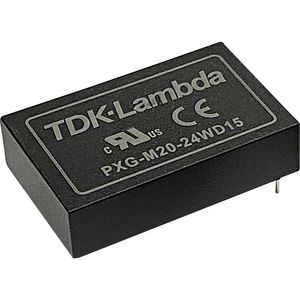 TDK PXG-M20-48WD15 DC/DC-converter 5 V/DC 12 V/DC, -12 V/DC 0.625 A 20 W Aantal uitgangen: 2 x Inhoud 1 stuk(s)