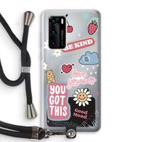 Positivity: Huawei P40 Transparant Hoesje met koord