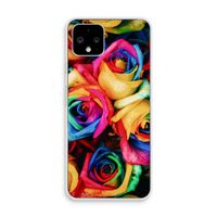 Neon bloemen: Pixel 4 Transparant Hoesje