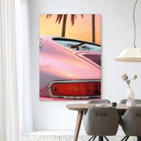 Urban Cotton Wandkleed 'Miami Vice' 110 x 145cm in Frame - black