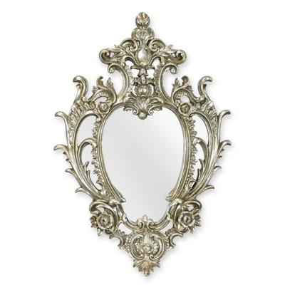 A RESIN FRAMED SILVER MIRROR