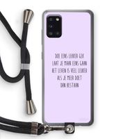 Gek: Samsung Galaxy A31 Transparant Hoesje met koord