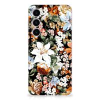 TPU Case voor Samsung Galaxy S24 Plus Dark Flowers - thumbnail