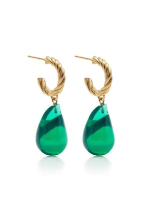 Completedworks boucles d'oreilles ornées de cristal - Vert