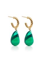 Completedworks boucles d'oreilles ornées de cristal - Vert