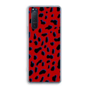Red Leopard: Sony Xperia 5 II Transparant Hoesje