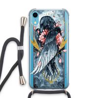 Golden Raven: iPhone XR Transparant Hoesje met koord