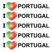Sticker - 10x - I love Portugal - 19 x 4 cm - Portugal - landenthema