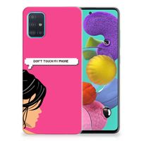 Samsung Galaxy A51 Silicone-hoesje Woman Don't Touch My Phone