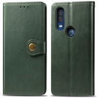 Retro effen kleur lederen gesp mobiele telefoon bescherming lederen draagtas met Lanyard & fotolijstjes & kaartsleuf & portemonnee & beugel functie vo