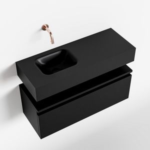 Toiletmeubel Mondiaz Andor | 80 cm | Meubelkleur Urban | Lex vrijhangend wastafel Urban Links | Zonder kraangat