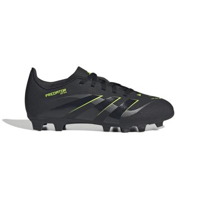 adidas Predator Club Gras / Kunstgras Voetbalschoenen (MG) Kids Zwart Donkergrijs Neongeel