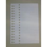 Sleufetiket 19x210mm op laservel A4