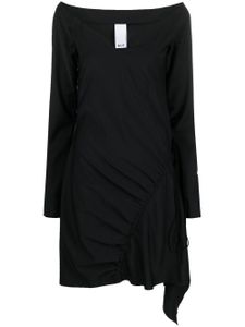 AC9 robe asymétrique à taille ceinturée - Noir