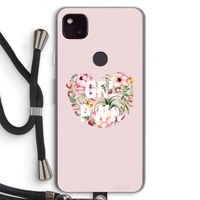 GRL PWR Flower: Pixel 4a 5G Transparant Hoesje met koord