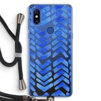 Blauwe pijlen: Xiaomi Mi Mix 3 Transparant Hoesje met koord