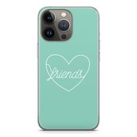 Friends heart pastel: iPhone 13 Pro Transparant Hoesje
