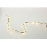 Lichtsnoer/lichtverlichting - jute - warm wit - 160 cm - touwverlichting