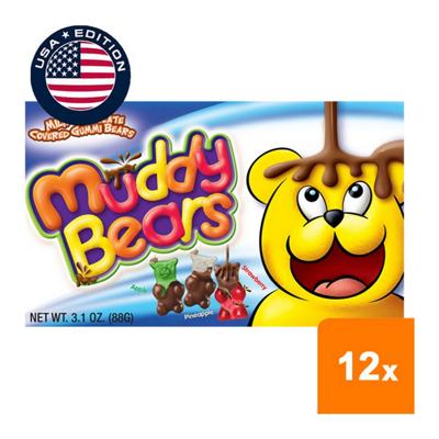 Muddy Bears - Gummyberen omhuld met chocolade - 12x 88g Muddy Bears - Gummyberen omhuld met chocolade - 12x 88g