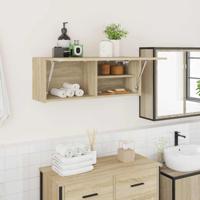 Badkamerwandkast 80x25x30 cm bewerkt hout sonoma eikenkleurig