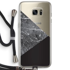 Combinatie marmer: Samsung Galaxy S7 Edge Transparant Hoesje met koord