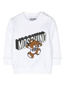 Moschino Kids sweat en coton à logo Teddy Bear - Blanc