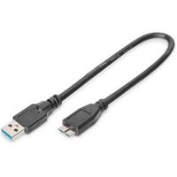 Digitus AK-300117-003-S USB-kabel 0,25 m USB 3.2 Gen 1 (3.1 Gen 1) USB A Micro-USB B Zwart - thumbnail