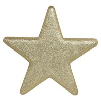 1x Grote gouden glitter sterren kerstversiering/kerstdecoratie 25 cm - Hangdecoratie - thumbnail