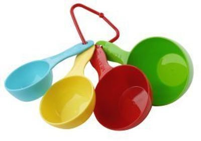 Fackelmann food&more maatschepjes 65/85/125/250ml veelkleurig set van 4