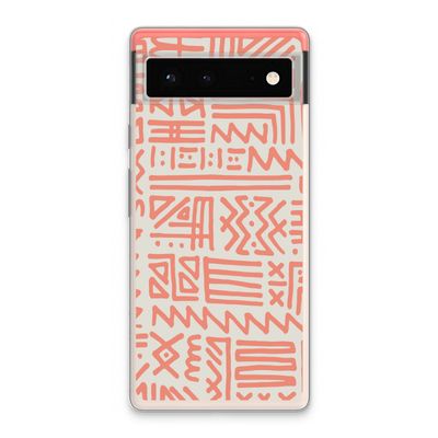 Marrakech Pink: Google Pixel 6 Transparant Hoesje