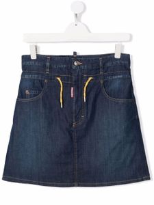 DSQUARED2 KIDS jupe en jean à lien de resserrage - Bleu