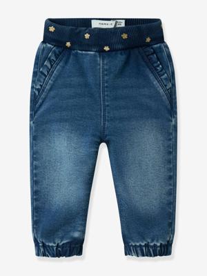 Body voor baby's van gerecycled katoen jeansblauw