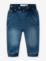 Body voor baby's van gerecycled katoen jeansblauw